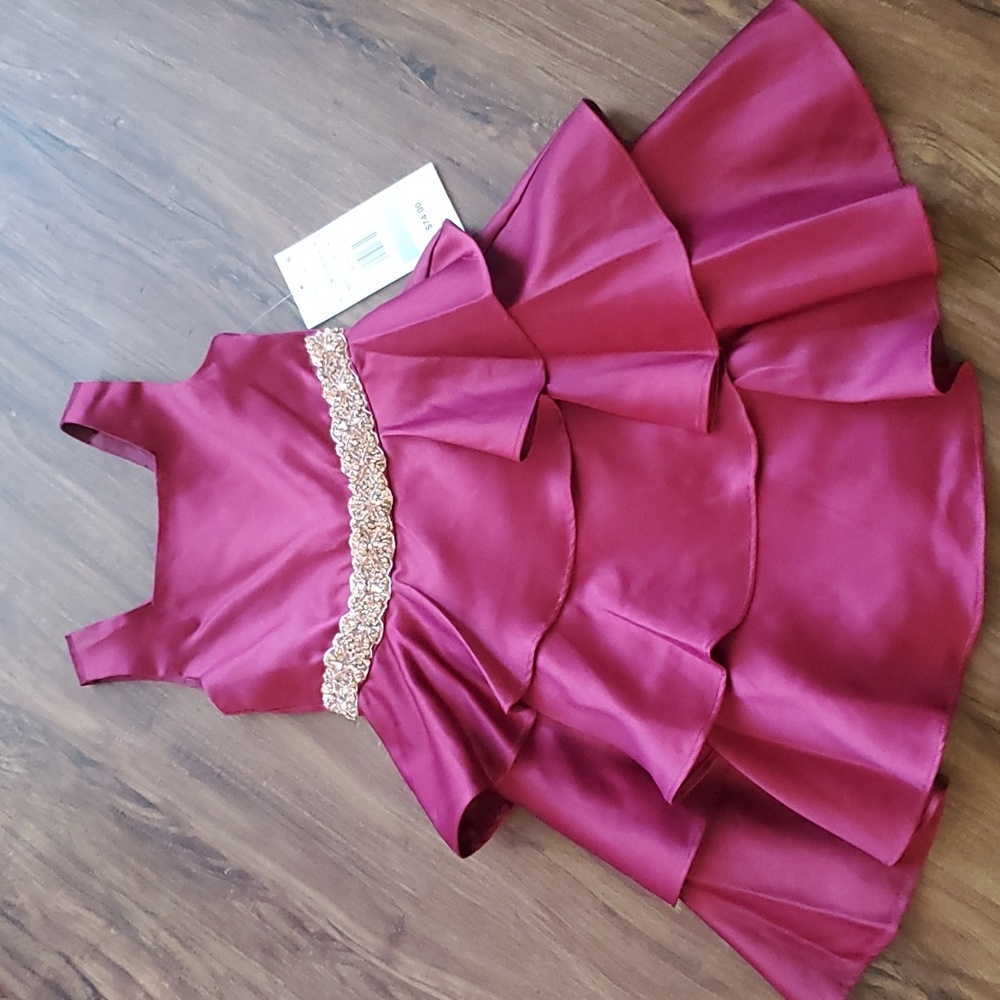 NWT- Rare Editions Burgundy Formal Dress